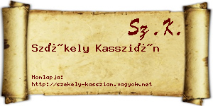 Székely Kasszián névjegykártya